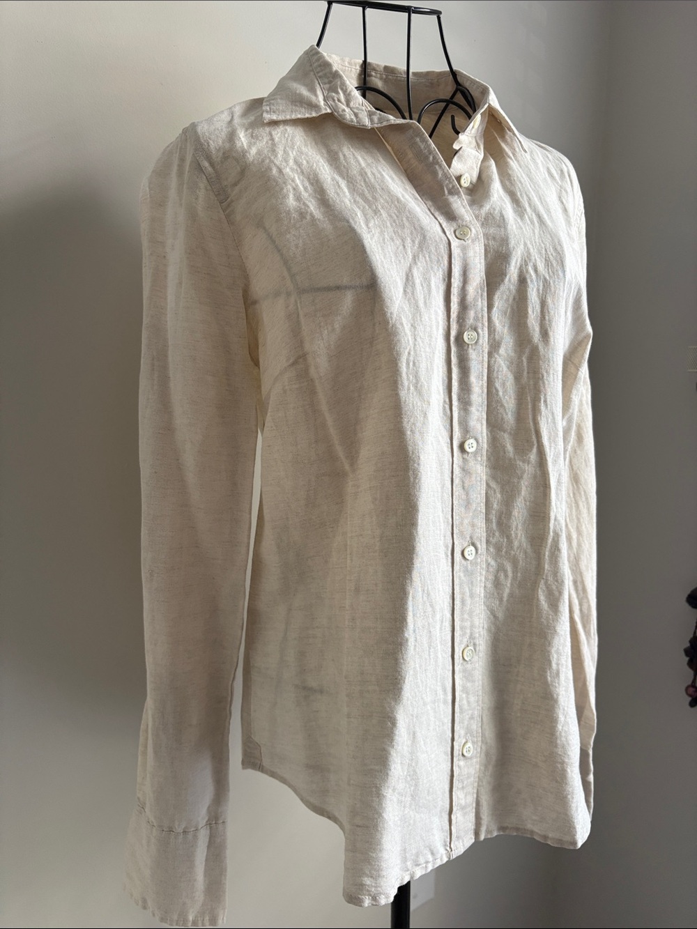 J Crew Casual Button-Down Shirt Linen Blend Fitted - Picture 1 of 7